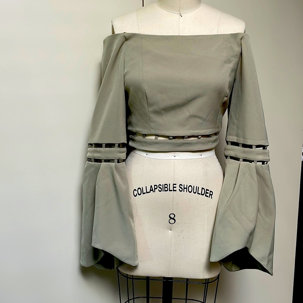 Brand New Finders Keepers Top in Sage Green - Size Medium
